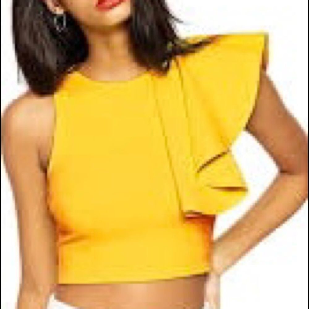 Yellow - Crop Top - Size M